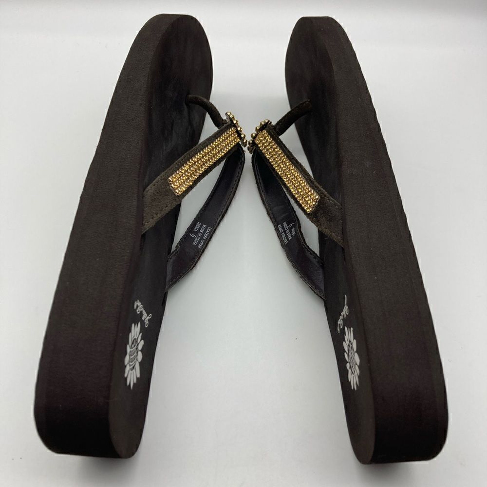 Yellow Box Iberia Leather Upper Brown Sandals Size 9 - Picture 9 of 11